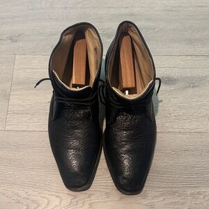 Zelli Black Leather Men's Shoes